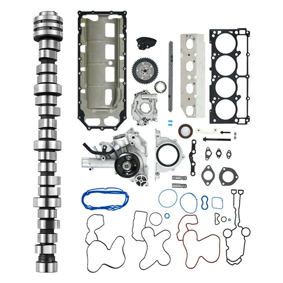 VEVOR 5.7 HEMI Lifter Camshaft Kit, 32-Piece Set, Includes Gasket, Seals, Gray Cast Iron Engine Cam Replacement, Compatible with 2009 Chrysler Aspen, 2009 Dodge Durango, Fits V8 5.7L Engines