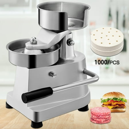 VEVOR 5" Commercial Hamburger Patty Maker Hamburger Forming Processor with 1000 Pcs Patty Papers