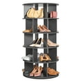 thumbnail image 1 of VEVOR 5 Tiers Rotating Shoe Rack Tower, 360°Spinning Shoe Display, Revolving Shoe Rack Storage Round Carousel, Lazy Susan Shoe Rack Organizer, Ideal for Bedroom, Living Room, Entryway, Black, 1 of 9