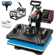 BENTISM 5 in 1 Heat Press 12X15 Digital Multifunctional Sublimation T-Shirt Heat Press Machine for T Shirts Hat Mug Cap Plate