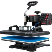 BENTISM 5 in 1 Heat Press 12X15 Digital Multifunctional Sublimation T-Shirt Heat Press Machine for T Shirts Hat Mug Cap Plate