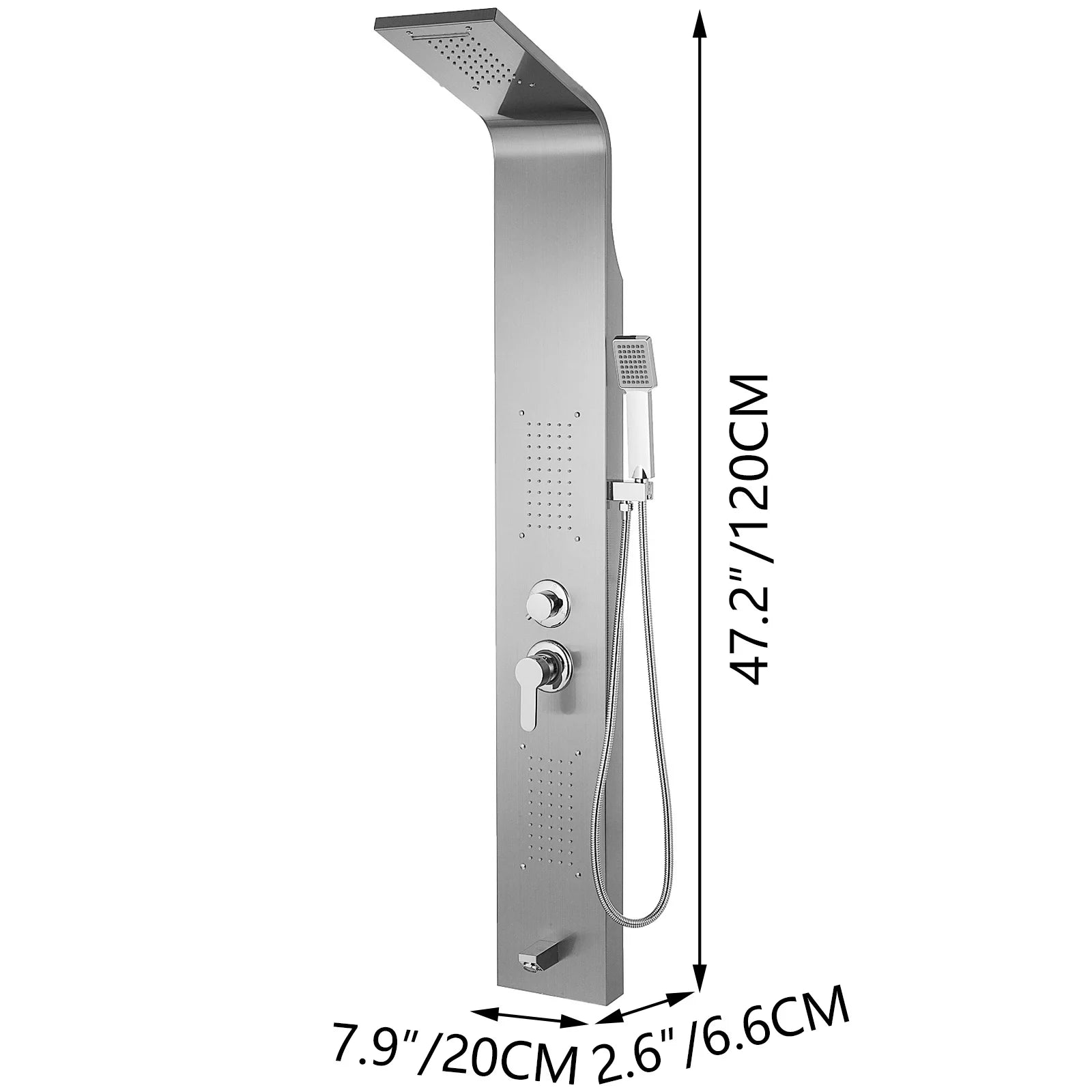 VEVOR 5 in 1 Shower Faucet Bathroom Rainfall Shower Set Waterfall Rain