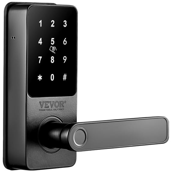 VEVOR 5-in-1 Smart Door Knob, Fingerprint Deadbolt, Keyless Entry, Bluetooth, Biometric, Keypad, App Control