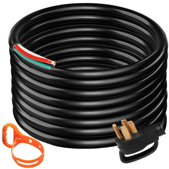 BENTISM 50 Amp Generator Extension Cord 4 Wire 6 Gauge STW 6/3+8/1 Generator Cord 125V 250V Generator Power Cord N14-50P & SS2-50R Portable Handle (15Ft 50 Amp)