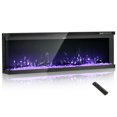 thumbnail image 1 of VEVOR 50 inch Electric Fireplace, Three-Sided Glass Wall Mounted Recessed Fire Place with Remote Control, Timer, 1500W, Adjustable Flame Color Brightness,Overheat Protection, for Living Room,Bedroom, 1 of 9