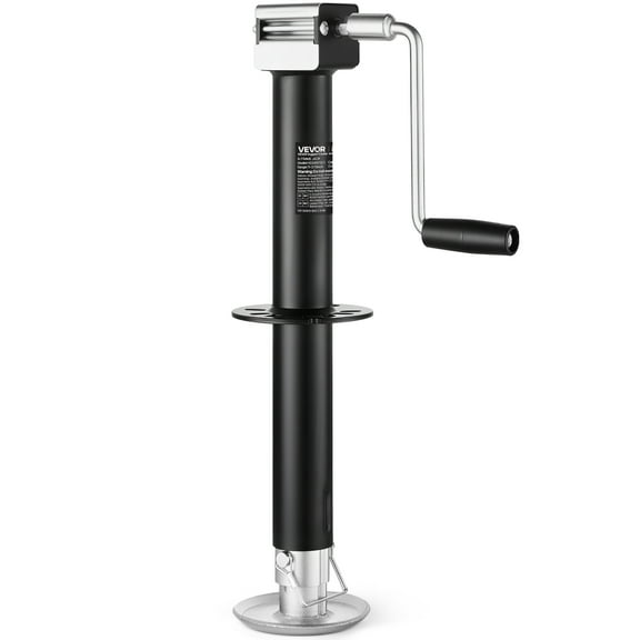 VEVOR 5000 lbs A-Frame Trailer Jack, 15-Inch Vertical Travel, Trailer Lift Jack with Adjustable 7-Level Drop Leg & Drill Socket, Cordless Drill Compatible, Suitable for RV, Utility, Yacht Trailers