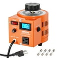 thumbnail image 1 of VEVOR 500VA Auto Variable Voltage Transformer, 3.84 Amp, 110V Input 0-130V Output AC Voltage Regulator, with LCD Display 4 Extra Fuses Thermal Control Switch for Home Industrial Office, 1 of 9
