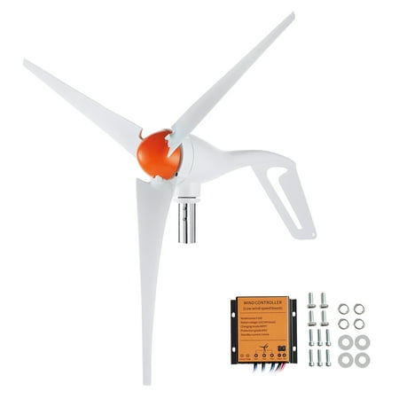 VEVOR 500W Wind Turbine Generator, 12V Wind Turbine Kit, 3-Blade Wind Power Generator with MPPT Controller, Adjustable Windward Direction & 2.5m/s Start Wind Speed, Suitable for Home, Farm, RVs