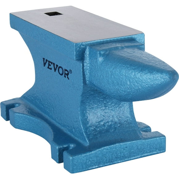VEVOR 55 Lb Cast Iron Anvil - Blacksmith Tool (Single Horn, Round Horn)