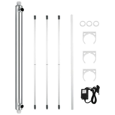 VEVOR 55W Ultraviolet Filter, 12 GPM Light Water Purifier Whole House Filter Use 3 Lamp