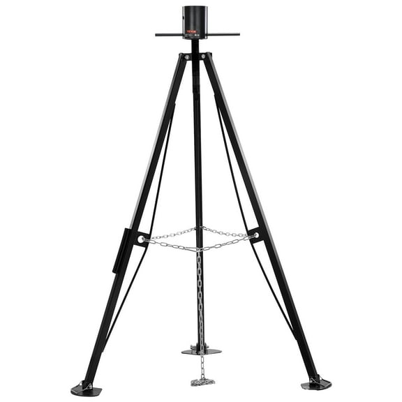VEVOR 5th Wheel Tripod Stabilizer, 5000 LBS Load Capacity Tripod Fifth Wheel Stabilizer, 35"-57" Adjustable Height RV Gooseneck Stabilizer, Tripod Jack for Fifth-Wheel Trailers, RVs, and Campers