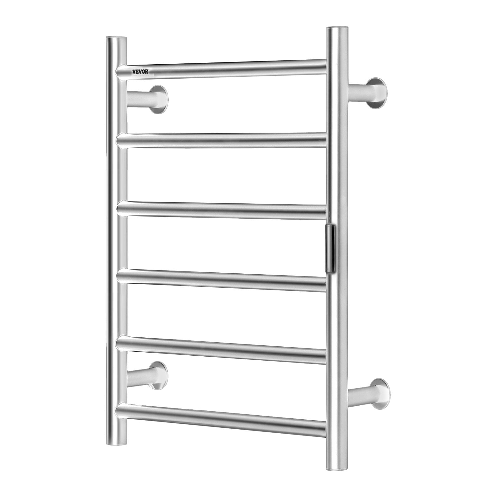 VEVOR 6-Bar Heated Towel Warmer Rack, Wall-Mounted, Bathroom Towel ...