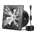 thumbnail image 1 of VEVOR 6 Inch Exhaust Fan, 308 CFM High Velocity Wall Mount Vent Fan with On/Off Control, Low Consumption, Portable Ventilation Extractor for Attic,Garage,Basement,Workshop,Kitchen, Chicken Coop,Black, 1 of 9