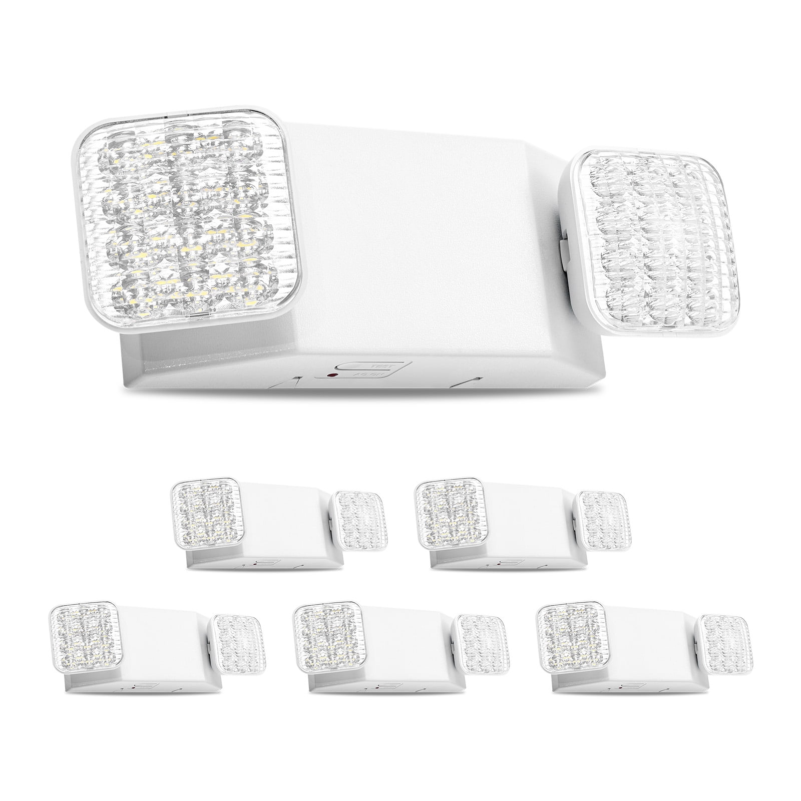 Led Exit Fixture VEVOR 6 Pack Emergency Lights for Business, with Battery Backup ...