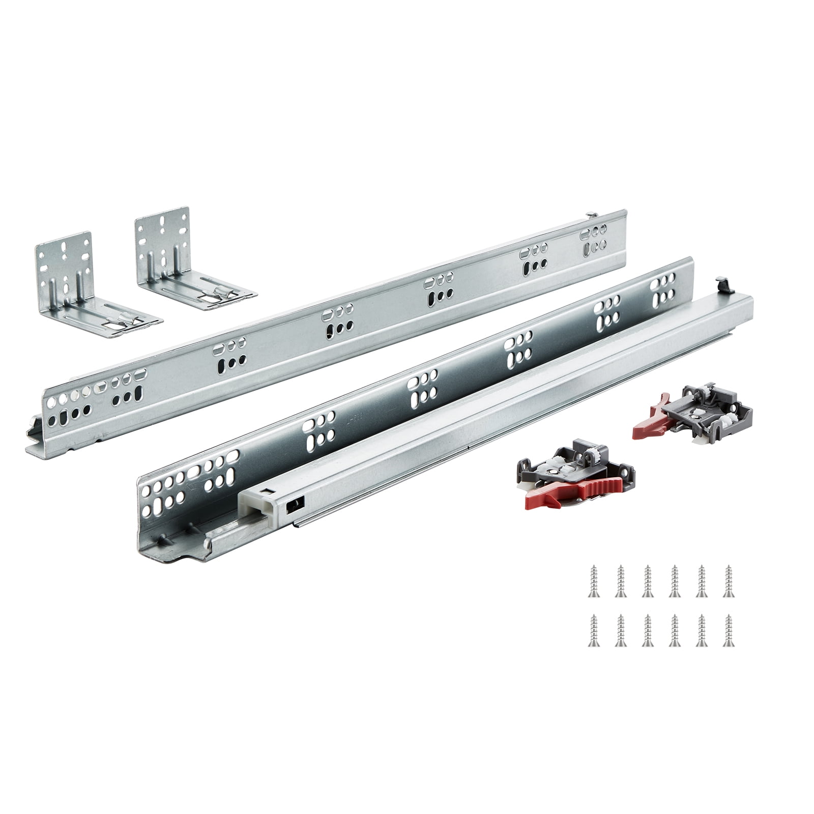 Side Rails For Counter Tops VEVOR 6 Pairs of 21 Inch Drawer Bottom Side Mount Rails, Heavy Duty ...