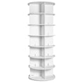 thumbnail image 1 of VEVOR 6-Tier Rotating Shoe Rack Tower 360 ° Spinning Shoe Display Carousel White, 1 of 10