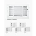 thumbnail image 1 of VEVOR 6 x 10 Inch Floor Registers, 6-Pack Floor Vents,HVAC 3-Direction Iron Vent Grilles for Home/Office Wall & Ceiling,Rustproof Anti-Peeling Air Vents Deflector Adjustable with Metal Damper,White, 1 of 9