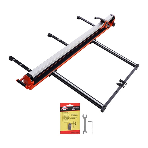 VEVOR 63-Inch Manual Tile Cutter, Upgraded Rail and Sliding Head, Precision Alignment Guide, Tungsten Carbide Cutting Wheel, Support Legs with Swivel Wheels, for DIY Pros, Ceramic, Floor, Wall Tiles