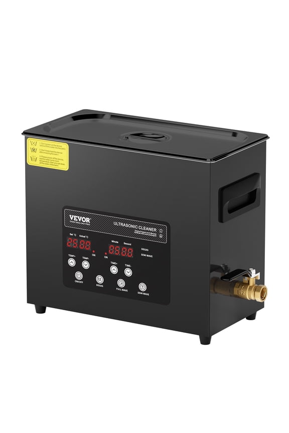 VEVOR 6L Ultra Sonic Cleaner, 180W Digital Ultrasonic Cleaning Machine with Gentle Mode & Upgraded Degassing, 40kHz Industrial Ultrasound Cleaner with Heater & Timer for Retainer, Jewelry, T
