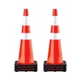 thumbnail image 1 of VEVOR 6Pack 36" Traffic Cones, Safety Road Parking Cone with Black Weighted Base, PVC Orange Traffic Safety Cones, Hazard Cones Reflective Collars for Construction Traffic Parking, 1 of 9