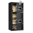 thumbnail image 1 of VEVOR 7.2 cu.ft Safe Box, Double Doors Safe Lock Box with Key, Password and LED, Fireproof Cold Rolled Steel Storage Drop Slot Vault for Money, Documents, Jewelry and Valuables, Easy Assembly, Black, 1 of 9