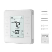 VEVOR 7-Day Programmable Thermostat, Home Thermostats for Heat Pump,Air Conditioner,Underfloor Heating, LED Screen with Backlight & 1Cool+1Heat,Energy-Efficient,Wide Temp Range,White