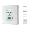 thumbnail image 1 of VEVOR 7-Day Programmable Thermostat, Home Thermostats for Heat Pump,Air Conditioner,Underfloor Heating, LED Screen with Backlight & 1Cool+1Heat,Energy-Efficient,Wide Temp Range,White, 1 of 9