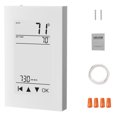 thumbnail image 1 of VEVOR 7-Day Programmable Thermostat, Home Thermostats for Radiant Underfloor Heating Cable, Heat Pump, with GFCI & Sensitive Sensor, LCD Touchscreen, Energy-Efficient, Gray-White (Without Wifi), 1 of 9