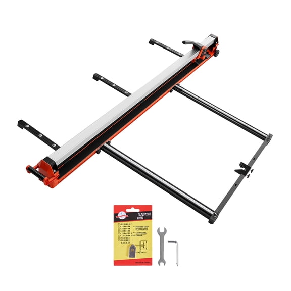 VEVOR 71-Inch Manual Tile Cutter, Upgraded Rail and Sliding Head, Precision Alignment Guide, Tungsten Carbide Cutting Wheel, Support Legs with Swivel Wheels, for DIY Pros, Ceramic, Floor, Wall Tiles