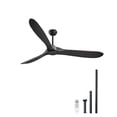 thumbnail image 1 of VEVOR 72 Inch Ceiling Fan without Light, 6-Speed Remote Control, 3-Wood-Blade, Reversible DC Motor, Modern Low Profile Flush Mount Exterior Fan for Bedroom, Living Room, Patio, Indoor/Outdoor, Black, 1 of 9
