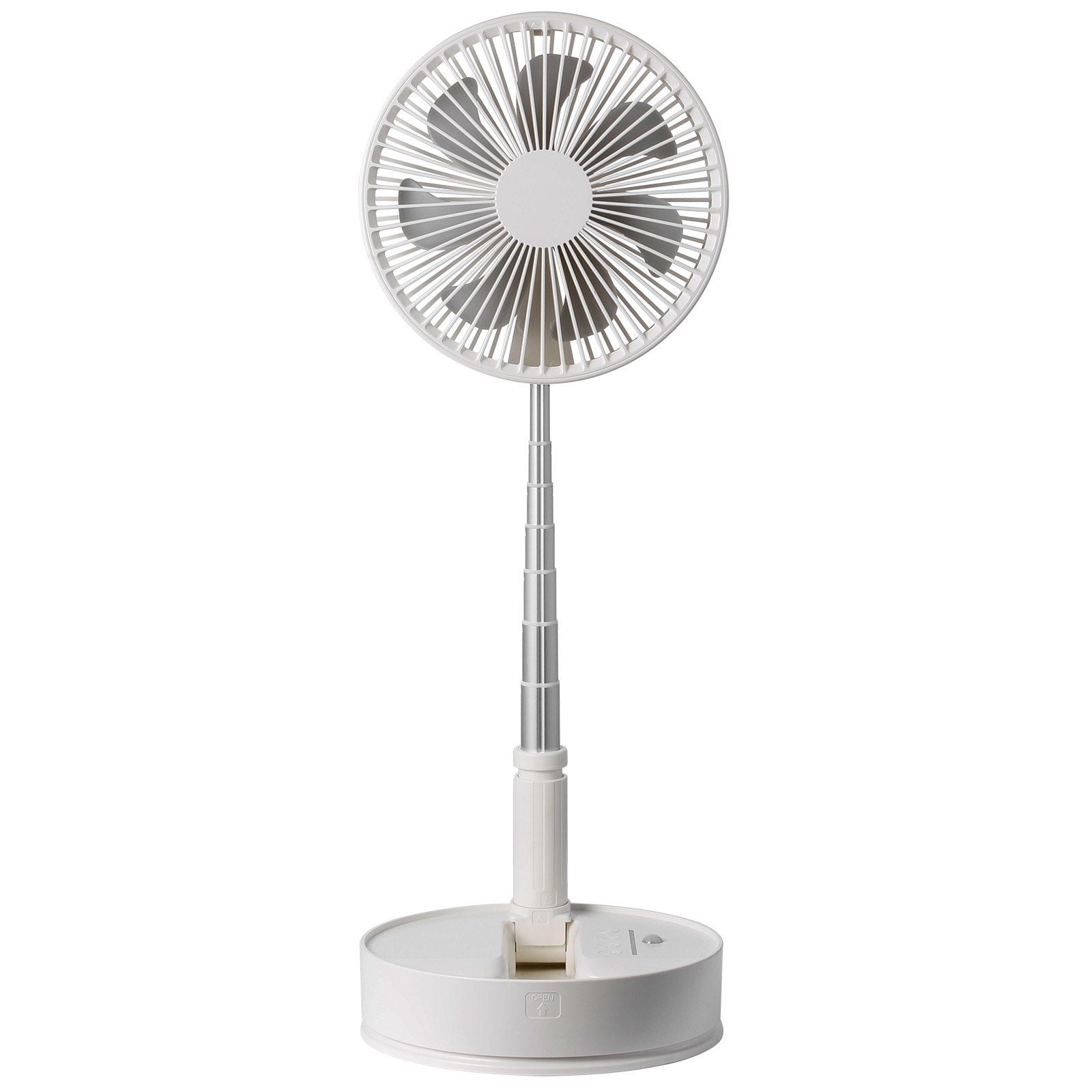 VEVOR 8 Inch Foldable Oscillating Standing Fan with Remote Control, 4 Speed Adjustable Portable Desk Quiet Fan, 7200mah Rechargeable USB Small Fan, Folded Rotating Floor Fan for Bedroom Office Travel
