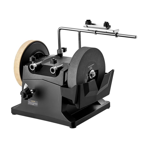 VEVOR 8-Inch Wet Sharpening System, Water-Cooled Knife Grinder Machine with 155 RPM Grinding Speed, Vertical/Horizontal Two-Direction Wet Stone Grinde