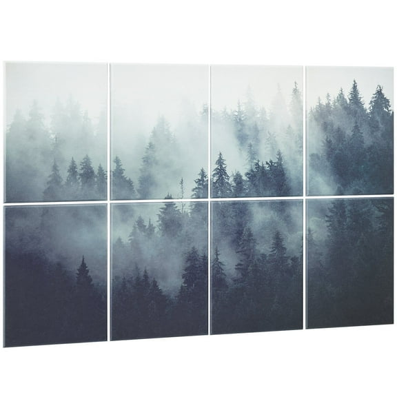 VEVOR 8 Pack Art Acoustic Panels, 63 x 23.62 x 0.4 inch Soundproof Wall Tiles, Self Adhesive Decorative Sound Dampening Absorbing Boards for Home, Office, Studio, Gaming Room,Theater,Forest