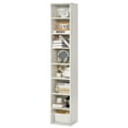 thumbnail image 1 of VEVOR 8 Tiers Narrow Bookshelf, 71 in Wooden Tall Open Bookcase with Height-Adjustable Shelf, Freestanding Display Storage Floor Bookcase Bookshelf for Library, Bedroom, Living Room, Office, White, 1 of 9