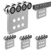 VEVOR 8 Wheel Trolley Assembly Rollers, 4 Pcs 3000 lbs Load, Dual Bearing Trolley Assembly for 1-5/8" Wide and All 1-5/8" or Taller Strut Channel, Heavy Duty Sliding Track System for Warehouse Garage