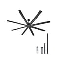 thumbnail image 1 of VEVOR 84 In Ceiling Fan without Light,6-Speed Remote Control, Aluminum 8-Blade, Reversible DC Motor, Modern Low Profile Flush Mount Exterior Fan for Bedroom, Living Room,Patio, Indoor/Outdoor, Black, 1 of 9