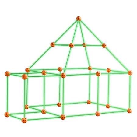 VEVOR 85-Piece Glow In The Dark Kids STEM Tent Fort Building Kit - Creative Construction Toy Set