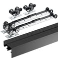 thumbnail image 1 of VEVOR 8ft Bypass Sliding Door Hardware Kit – Black Closet Door Track for 2-Door System, 1 of 12