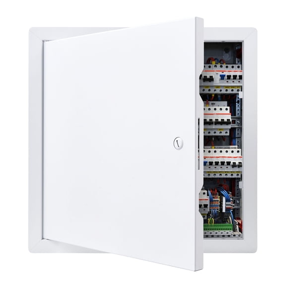 VEVOR Access Panel for Drywall, 13.3 x 13.3 in Galvanized Steel Access Door, Easy Install Hinged Service Panel with Screwdriver Latch, for Ceiling Plumbing Electrical,12.4 x 12.4 in Cutout Size White