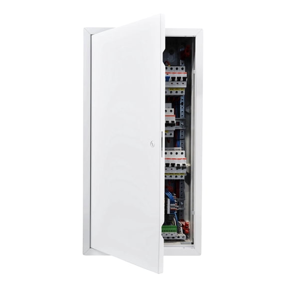 VEVOR Access Panel for Drywall, 25.3 x 13.3 in Galvanized Steel Access Door, Easy Install Hinged Service Panel with Screwdriver Latch, for Ceiling Plumbing Electrical, 12.4 x 24.4 White