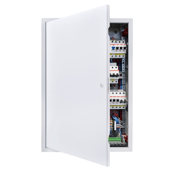 VEVOR Access Panel for Drywall, 25.3 x 17.2 in Galvanized Steel Access Door, Easy Install Hinged Service Panel with Screwdriver Latch, for Ceiling Plumbing Electrical, 16.4 x 24.4 White