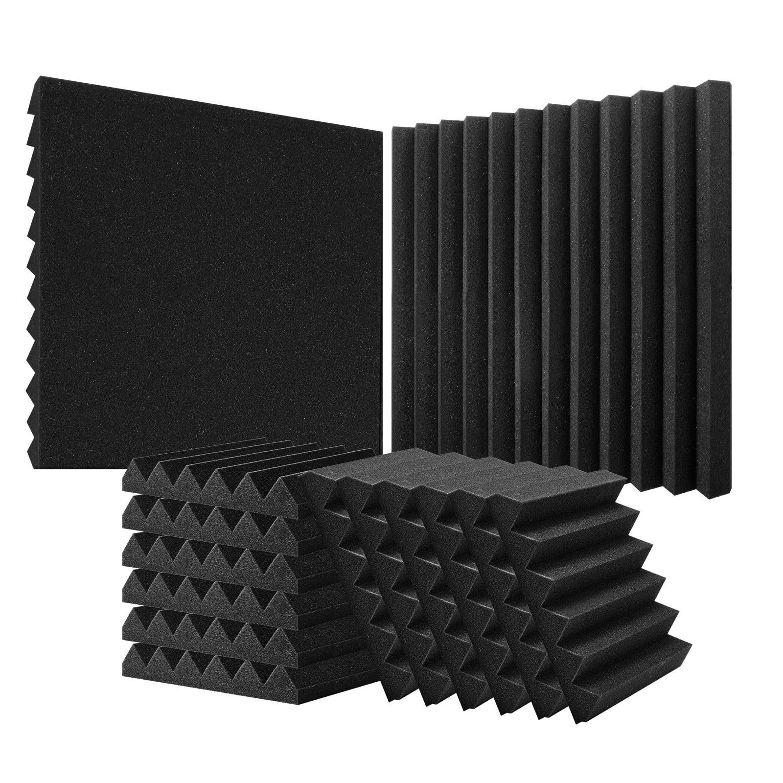 VEVOR Acoustic Foam Panels, 36 Pack 12 x 12 x 2 inches, High Density ...