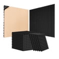 thumbnail image 1 of VEVOR Acoustic Foam Panels, 48 Pack 12 x 12 x 1 inches,Adhesive High Density Soundproof Wall Panels,Acoustic Panels,Sound Dampening Absorbing Panels for Studio Wall and Ceiling,Black, 1 of 8