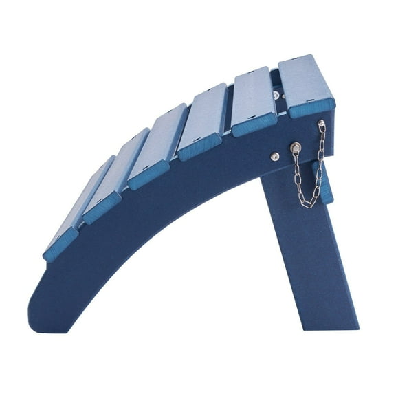 VEVOR Adirondack Ottoman, 18.7L x 18.9W x 13.8H Inch HDPE Plastic Folding Adirondack Ottoman, Weather-Resistant Foot Rest for Adirondack Chair, Widely Used for Outside Porch Pool Lawn Backya