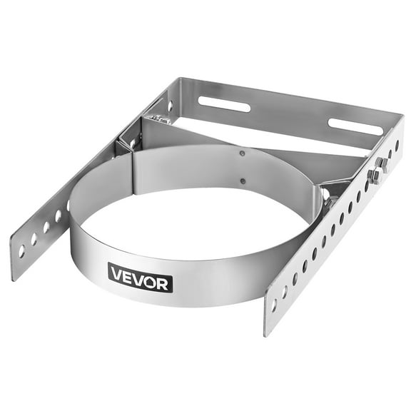 VEVOR Adjustable Wall Bracket for 6 inch Diameter Chimney Pipe, 304 Stainless Steel Through the Wall Mounting Kit, Multi-Purpose Heavy-Duty Support for Chimney Drain Pipes,Plastic Ventilation Ducts