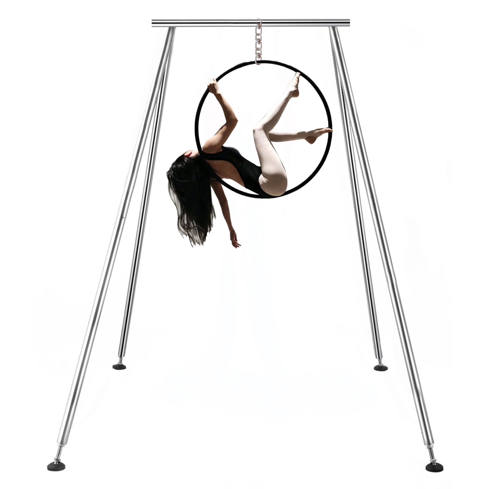 VEVOR Aerial Yoga Frame, Portable Yoga Swing Stand, Max 250kg/551lbs 2.93m/115 Steel Pipe Inversion Yoga Swing Stand Yoga Rig Yoga Sling Inversion