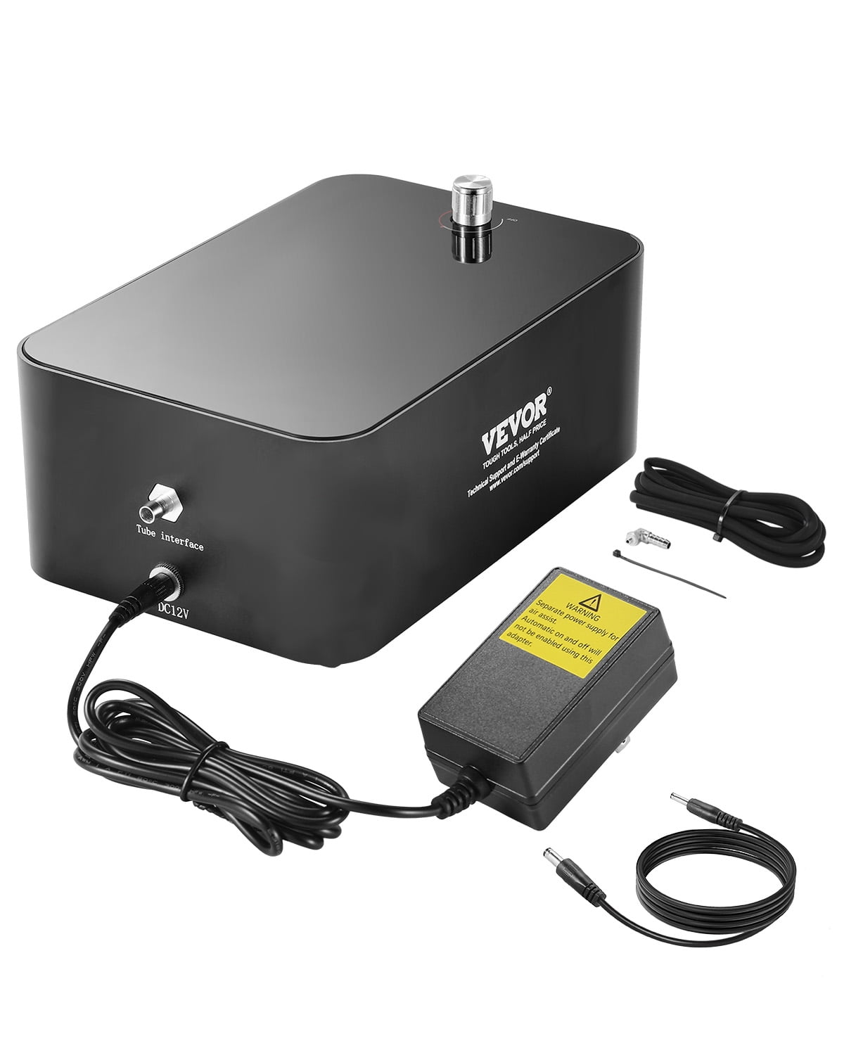 VEVOR Air Assist, Adjustable 50 L/min Airflow, Air Assist Pump Kit for Laser Cutter and Engraver, Clear Smoke and Dust, Reduce Surface Temperature, Shield Laser Lens, for Laser Engraver ≥ 20W