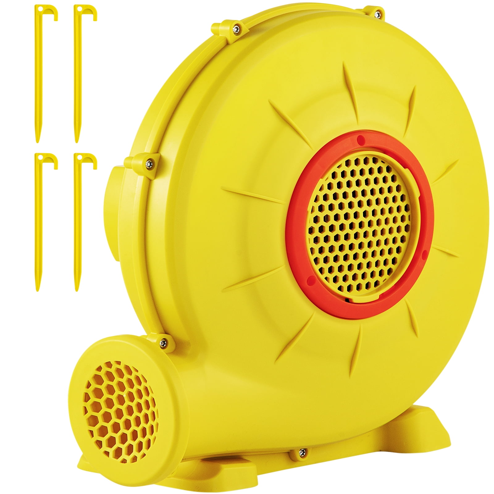 VEVOR Air Blower, 450w 0.6hp Inflatable Blower, Portable and Powerful Bounce House Blower, 1750Pa Commercial Air Blower Pump Fan, Used for Inflatable Castle and Jump Slides, Yellow - Walmart.com