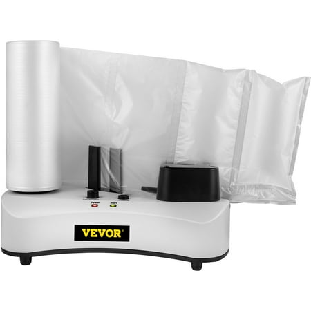 VEVOR Air Cushion Machine, Sealing Speed 7.2-7.8 ft/min Air Pillow Machine, 110v Air Pillow Packaging Machine, Portable Air Cushion Wrap Machine for Inflatable Packaging+164 ft/50 m Test Film Roll