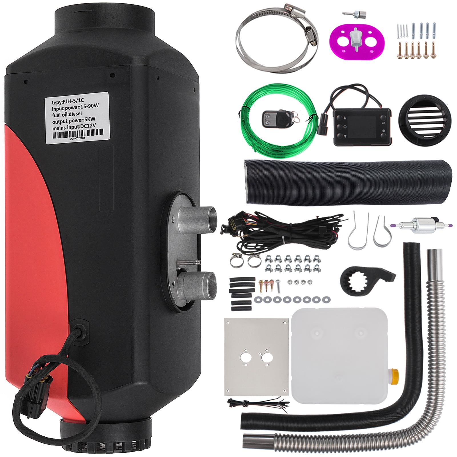 VEVOR Air Diesel Heater for Car, Trucks, Motor-home Boat, Bus CAN, Digital  Display 5000W, 5KW, 12V - Walmart.com